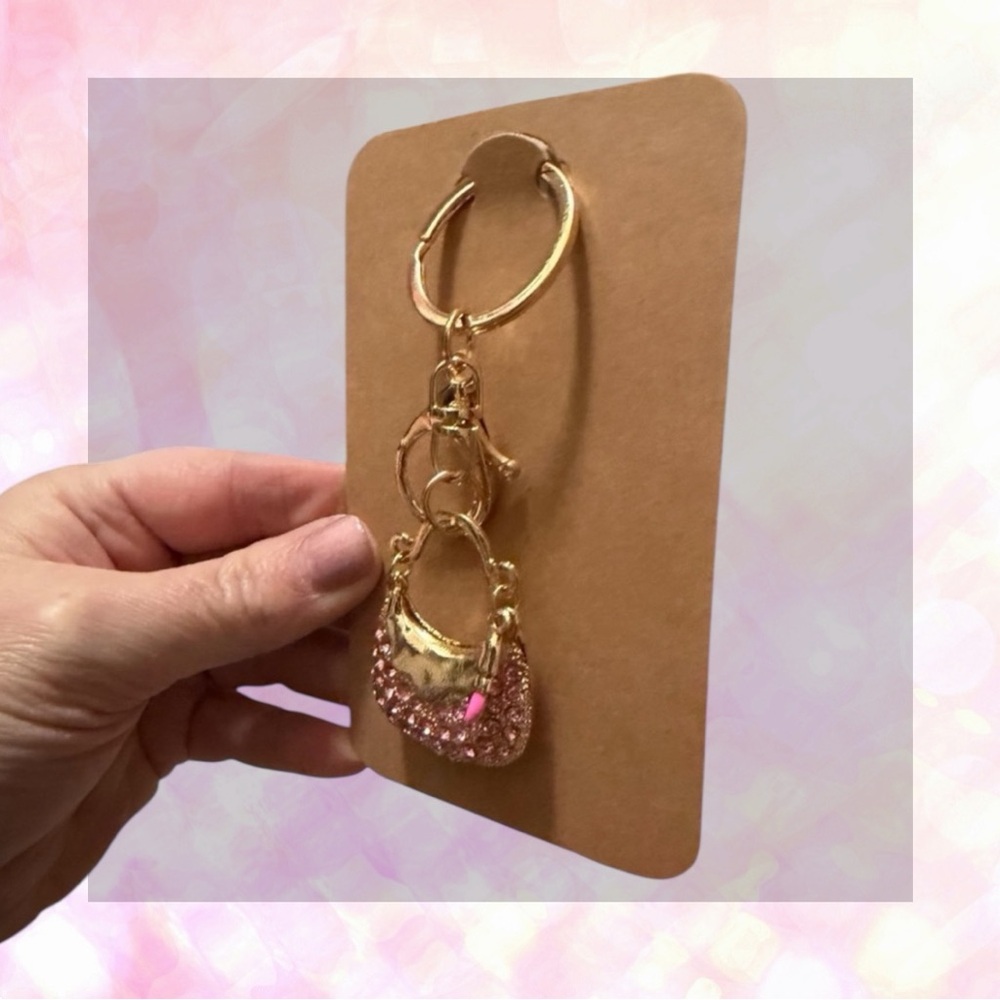 🦄 Pink Rhinestone Mini Bag Bag Charm/Keychain! - Picture 5 of 5